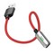 Кабель Hoco LS 28 Lightning digital audio conversion cable (с разъемом для зарядки) (0.25м) Красный - фото 53781