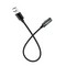 Кабель Hoco LS 28 Lightning digital audio conversion cable (с разъемом для зарядки) (0.25м) Черный - фото 53785