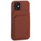Чехол-накладка кожаный Mutural для Iphone 12 mini (5.4") с бумажником MagSafe Коричневый - фото 53825