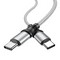 Дата-кабель Hoco X50 Type-C to Type-C Exquisito 100W charging data cable (20V-5A, 100Вт Max) 1.0 м Серый - фото 53842