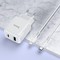 Адаптер питания Hoco N5 Favor dual port PD+QC 3.0 charger с кабелем Lightning to Type-C (USB: 5V max 3.0A/ 20Вт) Белый - фото 53984