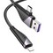 Дата-кабель USB Hoco U95 2-in-1 Freeway PD charging data cable USB/Type-C to Lightning 20W 3A 1.2 м Черный - фото 54053