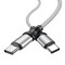 Дата-кабель Hoco X50 Type-C to Type-C Exquisito 100W charging data cable (20V-5A, 100Вт Max) 2.0 м Серый - фото 54078