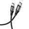 Дата-кабель Hoco X50 Type-C to Type-C Exquisito 100W charging data cable (20V-5A, 100Вт Max) 1.0 м Черный - фото 54081