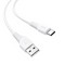 Дата-кабель USB Hoco X58 Airy silicone charging data cable for Type-C (1м) (3.0A) Белый - фото 54087
