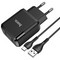 Адаптер питания Hoco N7 Speedy dual port charger с кабелем Type-C (2USB: 5V max 2.1A) Черный - фото 54520