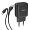 Адаптер питания Hoco N7 Speedy dual port charger с кабелем Type-C (2USB: 5V max 2.1A) Черный - фото 54521