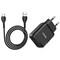 Адаптер питания Hoco N7 Speedy dual port charger с кабелем Type-C (2USB: 5V max 2.1A) Черный - фото 54522