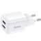 Адаптер питания Hoco N8 Briar dual port charger Apple&Android (2USB: 5V max 2.4A) Белый - фото 54525