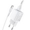 Адаптер питания Hoco N8 Briar dual port charger с кабелем Type-C (2USB: 5V max 2.4A) Белый - фото 54531