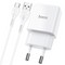 Адаптер питания Hoco N9 Especial single port charger с кабелем Type-C (USB: 5V max 2.1A) Белый - фото 54551