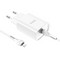 Адаптер питания Hoco N14 Smart Charging single port PD20W+QC3.0 charger с кабелем Type-C to Lightning (USB-C: 5V max 3A/ 20Вт) Белый - фото 54567