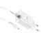 Адаптер питания Hoco N14 Smart Charging single port PD20W+QC3.0 charger с кабелем Type-C to Lightning (USB-C: 5V max 3A/ 20Вт) Белый - фото 54568