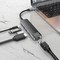 Переходник Hoco HB23 Easy view Type-C multifunction adapter HDMI+USB3.0+USB2.0 для MacBook Графитовый - фото 54791
