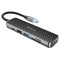 Переходник Hoco HB24 Easy display Type-C multifunction adapter HDMI+USB3.0+USB2.0 для MacBook Графитовый - фото 54794