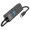Переходник Hoco HB25 Easy mix 4-in-1 converter (Type-c to USB3.0 + USB 2.0x3) черный - фото 54885