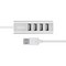 Переходник Hoco HB1 4-Ports HUB USBX4 Line machine (0.80мм) silver Серебристый - фото 54889