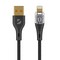 Дата-кабель USB Deppa Crystal USB - Lightning D-72501 (1м) Черный - фото 55111