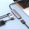 Переходник Hoco HB27 Type-C multifunction adapter PD, USB3.0, 2хUSB2.0, HDMI, 4К при 30 Гц, 60W, для MacBook Графитовый - фото 55191