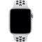 Apple Watch Nike+ Series 4, 44 мм, корпус из алюминия серебристого цвета, спортивный ремешок Nike чистая платина/чёрный - фото 10519