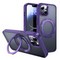 Чехол пластиковый Hoco AS1 Rotating magnetic case для iPhone 15 Pro Max (6.7") с магнитным кольцом 2.0mm Фиолетовый - фото 57526