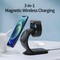 Беспроводное зарядное устройство MItrifON Magnetic Wireless charger stand 3в1 MageSafe Stand (OJD-83) для iPhone/ Watch/ Air Pods 15W Черный - фото 57116