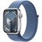 Apple Watch Series 9 GPS 41mm Silver Aluminium Sport Loop (серебристый/синий) - фото 57287
