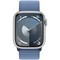 Apple Watch Series 9 GPS 41mm Silver Aluminium Sport Loop (серебристый/синий) - фото 57288