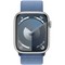 Apple Watch Series 9 GPS 45mm Silver Aluminium Sport Loop (серебристый/синий) - фото 57300