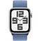 Apple Watch SE 2023 GPS 44mm Silver Aluminium Sport Loop (серебристый/синий) - фото 57387