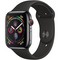Apple Watch Series 4 44mm Space Black Stainless Steel Case with Black Sport Band LTE - фото 7380