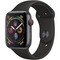 Apple Watch Series 4 44mm Space Gray Aluminum Case with Black Sport Band LTE - фото 7374