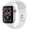 Apple Watch Series 4 44mm Silver Aluminum Case with White Sport Band Cellular - фото 7398