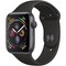 Apple Watch Series 4 GPS, 44mm Space Gray Aluminum Case with Black Sport Band (Серый космос/Черный) MU6D2 - фото 7437