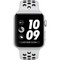 Часы Apple Watch Series 3 38mm Aluminum Case with Nike Sport Band (серебристый/чистая платина/черный) - фото 7450