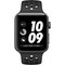 Apple Watch Series 3 Nike+ 42 мм, корпус из алюминия цвета «серый космос», спортивный ремешок Nike антрацитовый/черный - фото 10516