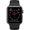 Apple Watch Series 3 42mm (GPS + Cellular) Space Black Stainless Steel Case with Black Sport Band (Черный) - фото 7504