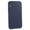 Чехол-накладка кожаная Leather Case для iPhone XR (6.1") Midnight Blue Темно-синий - фото 16104