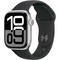 Apple Watch Series 10 GPS 42mm Silver Aluminum S/M/L Black Sport Band - фото 63347