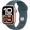 Apple Watch Series 10 GPS 42mm Rose Gold Aluminum S/M/L Lake Green Sport Band - фото 63359