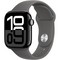 Apple Watch Series 10 GPS 42mm Jet Black Aluminum S/M/L Stone Gray Sport Band - фото 63368