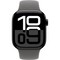 Apple Watch Series 10 GPS 42mm Jet Black Aluminum S/M/L Stone Gray Sport Band - фото 63369