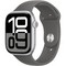 Apple Watch Series 10 GPS 46mm Silver Aluminum S/M/L Stone Gray Sport Band - фото 63401