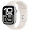 Apple Watch Series 10 GPS 46mm Silver Aluminum S/M/L Starlight Sport Band - фото 63404