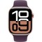 Apple Watch Series 10 GPS 46mm Rose Gold Aluminum S/M/L Plum Sport Band - фото 63423
