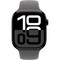 Apple Watch Series 10 GPS 46mm Jet Black Aluminum S/M/L Stone Gray Sport Band - фото 63429