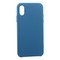 Чехол-накладка кожаная Leather Case для iPhone XS/ X (5.8") Blue Голубой - фото 16274