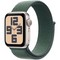 Apple Watch SE 2024 GPS 40mm Starlight Aluminium Lake Green Sport Loop - фото 64024