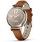 Garmin LILY 2 Cream Gold Case with Tan Leather Band (010-02839-02) - фото 81930