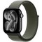 Apple Watch Series 11, 42 mm, Jet Black Aluminium  Forest Sport Loop - фото 83224